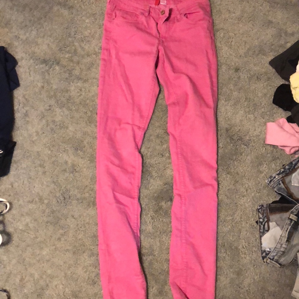 H&M pink skinny jeans